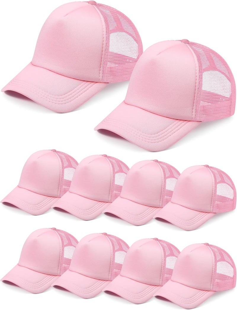 Tarpop 10 Pcs Sublimation Blank Trucker Hats Bulk Mesh Baseball Cap Polyester Mesh Trucker Hat for Men and Women - Image 1